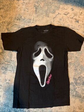 Ghost Face Black Short Sleeve Graphic Tee